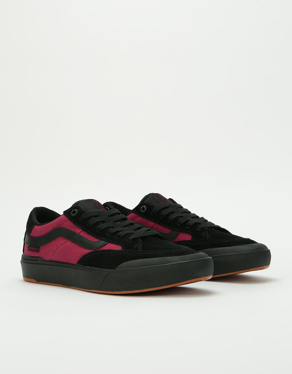 Vans Berle Pro Skate Shoes - (Punk) Black/Beet Red