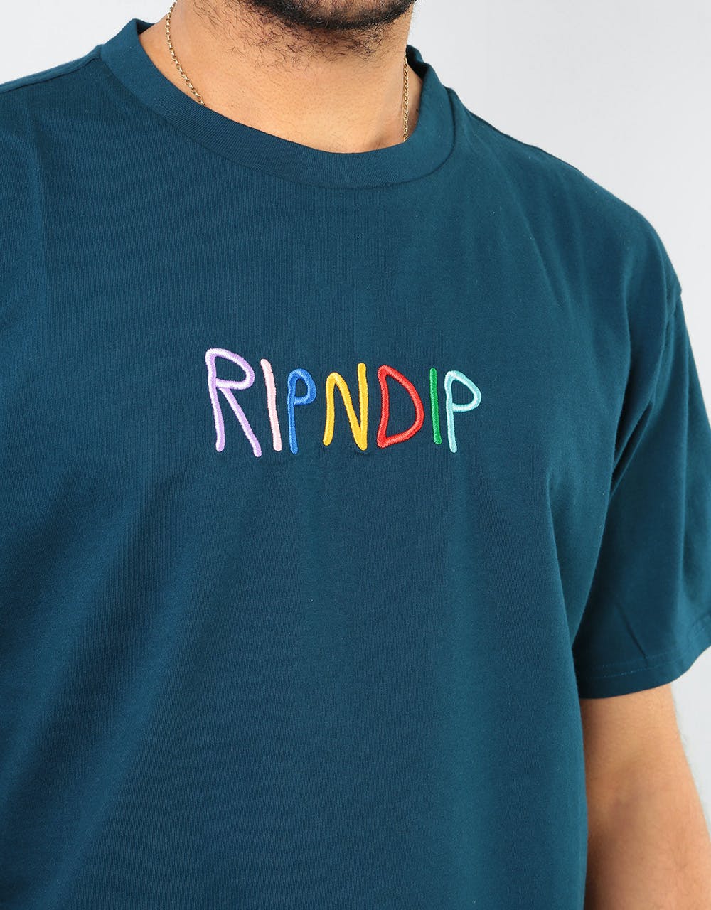 RIPNDIP Embroidered Logo T-Shirt - Navy