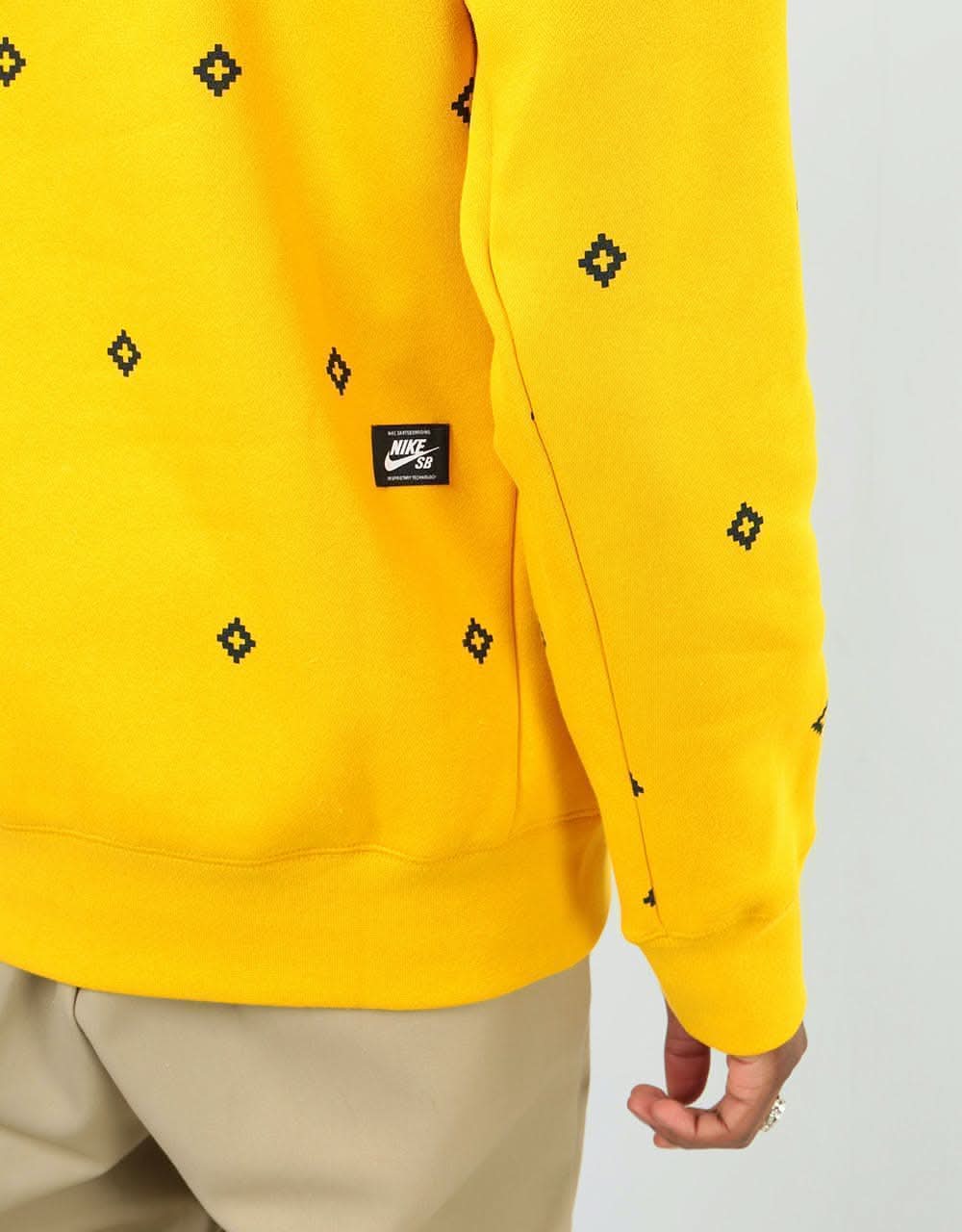 Nike SB Diamond Icon Pullover Hoodie - Dark Sulfur/Dark Obsidian/Olive
