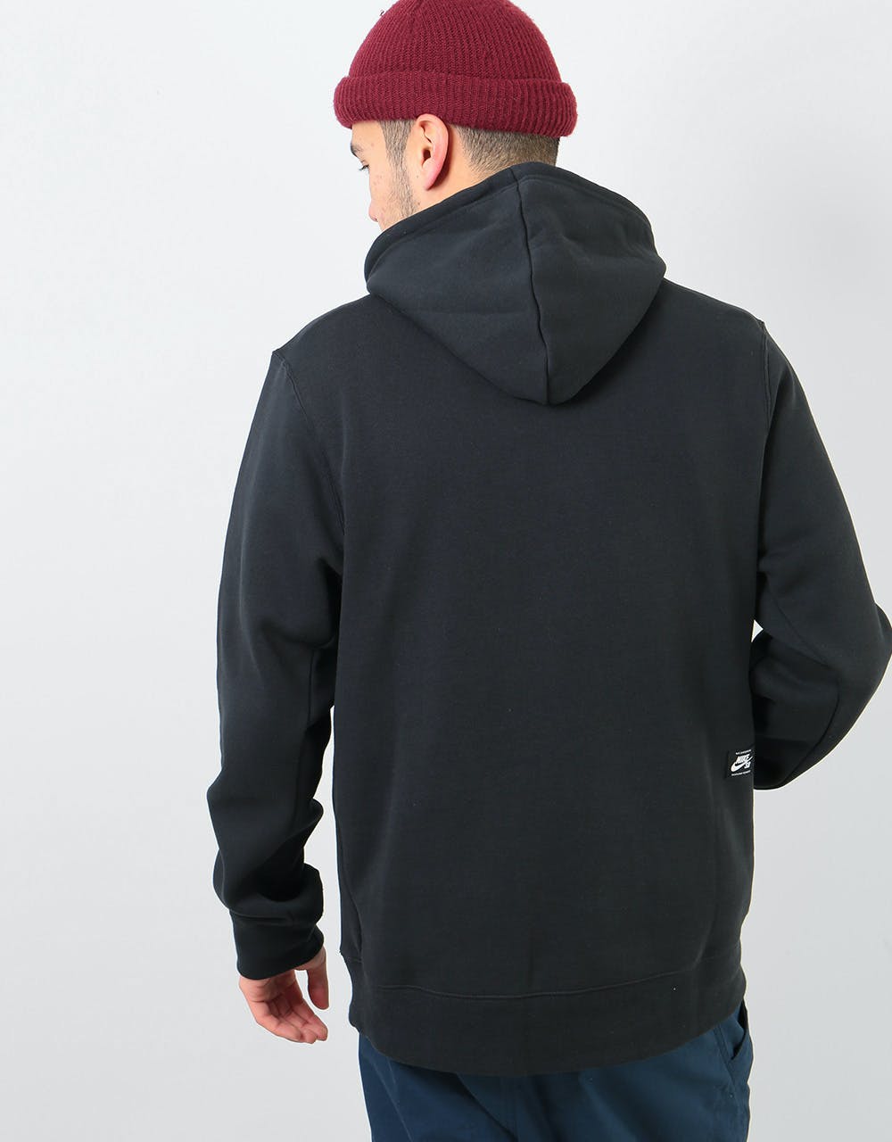 Nike SB Embroidery Pullover Hoodie - Black/Summit White