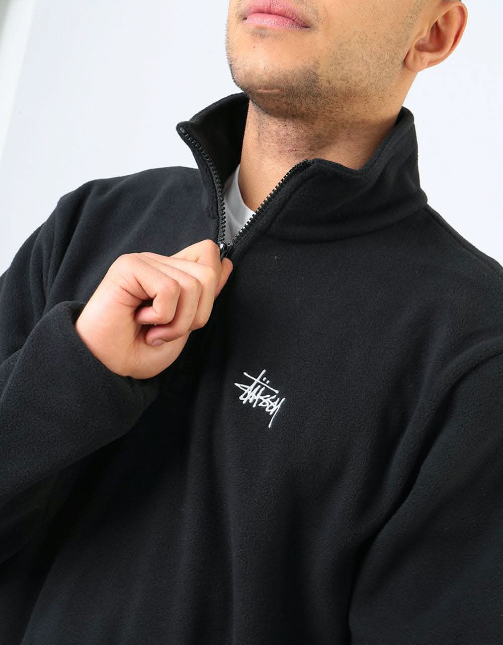 Stüssy Basic Polar Mock Fleece - Black