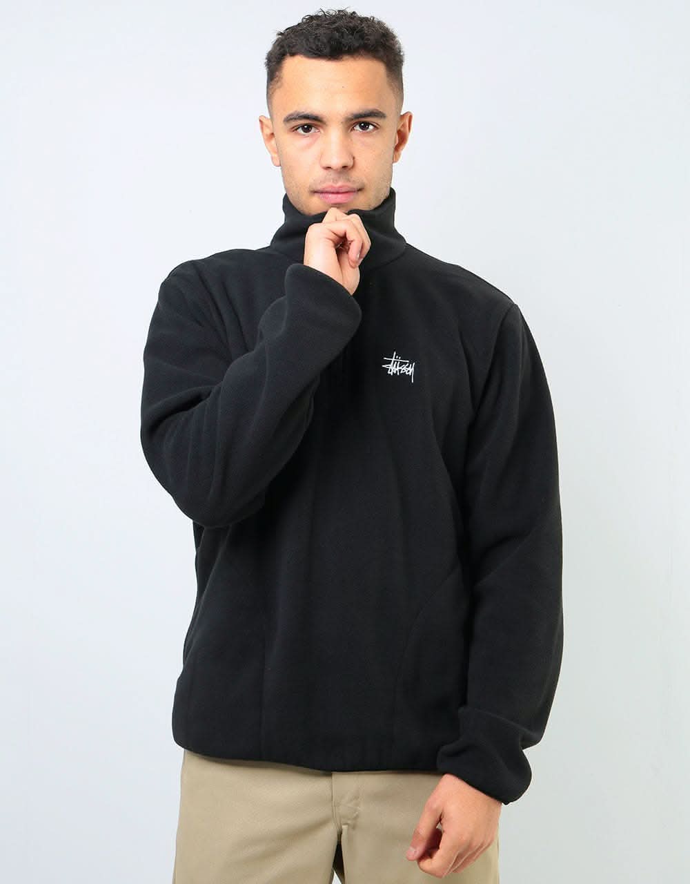 Stüssy Basic Polar Mock Fleece - Black