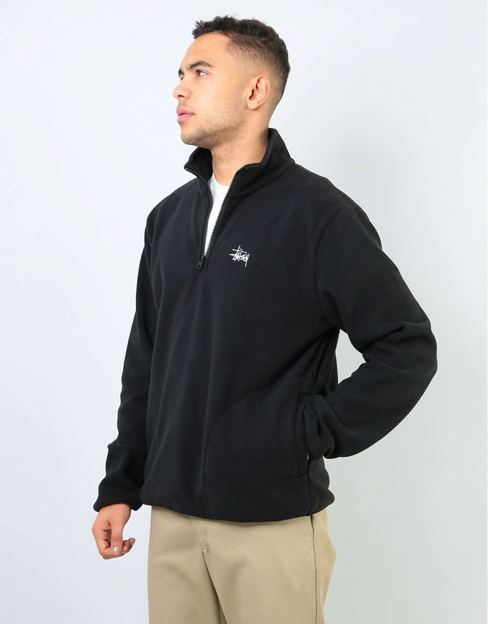 Stüssy Basic Polar Mock Fleece - Black