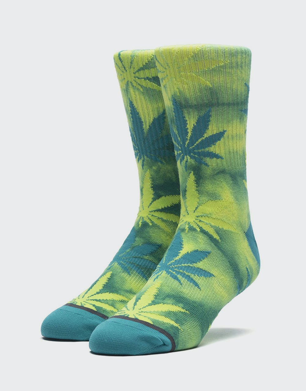 HUF Tie-Dye Plantlife Socks - Quetzal Green