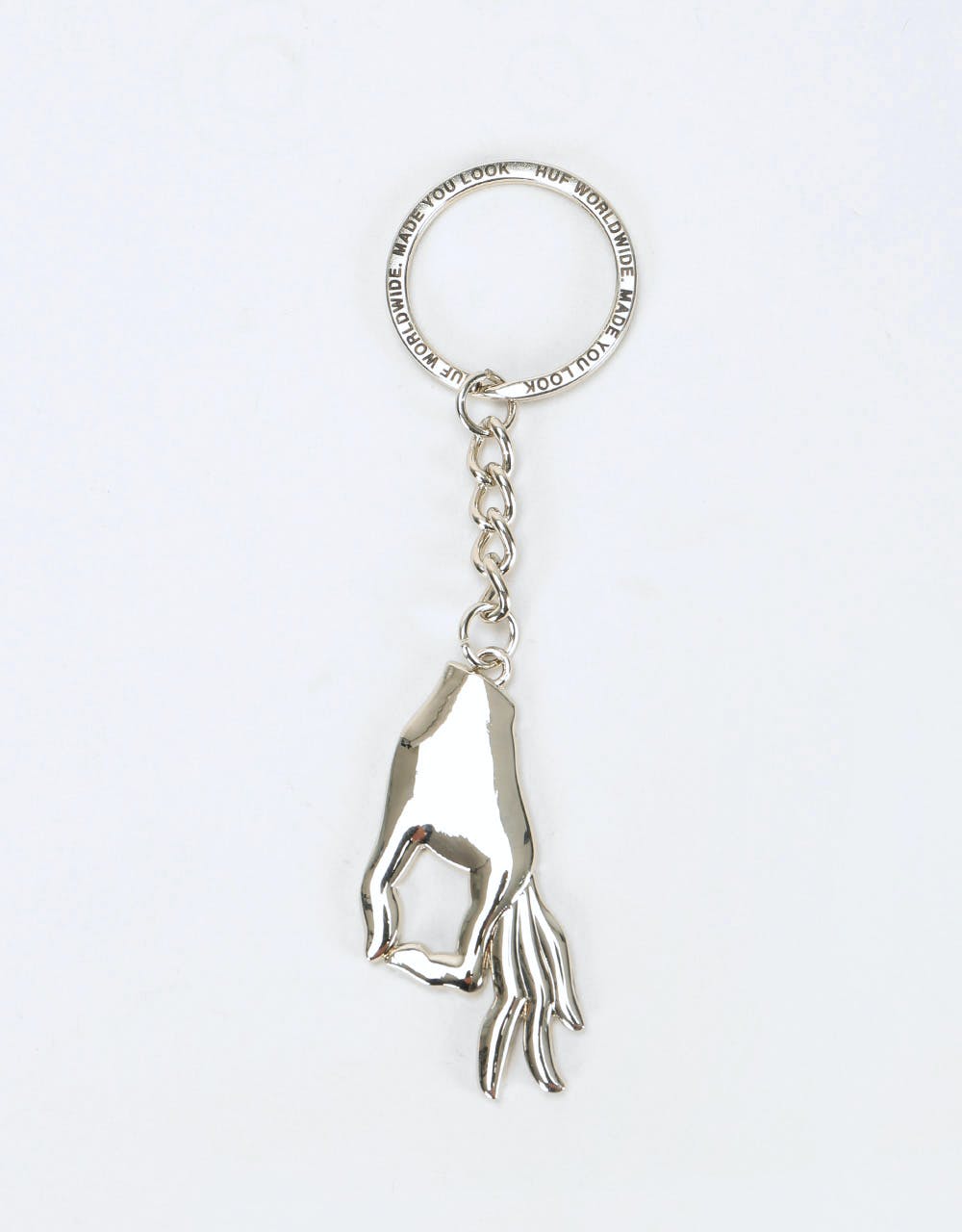 HUF Made You Look Key Chain - Silver