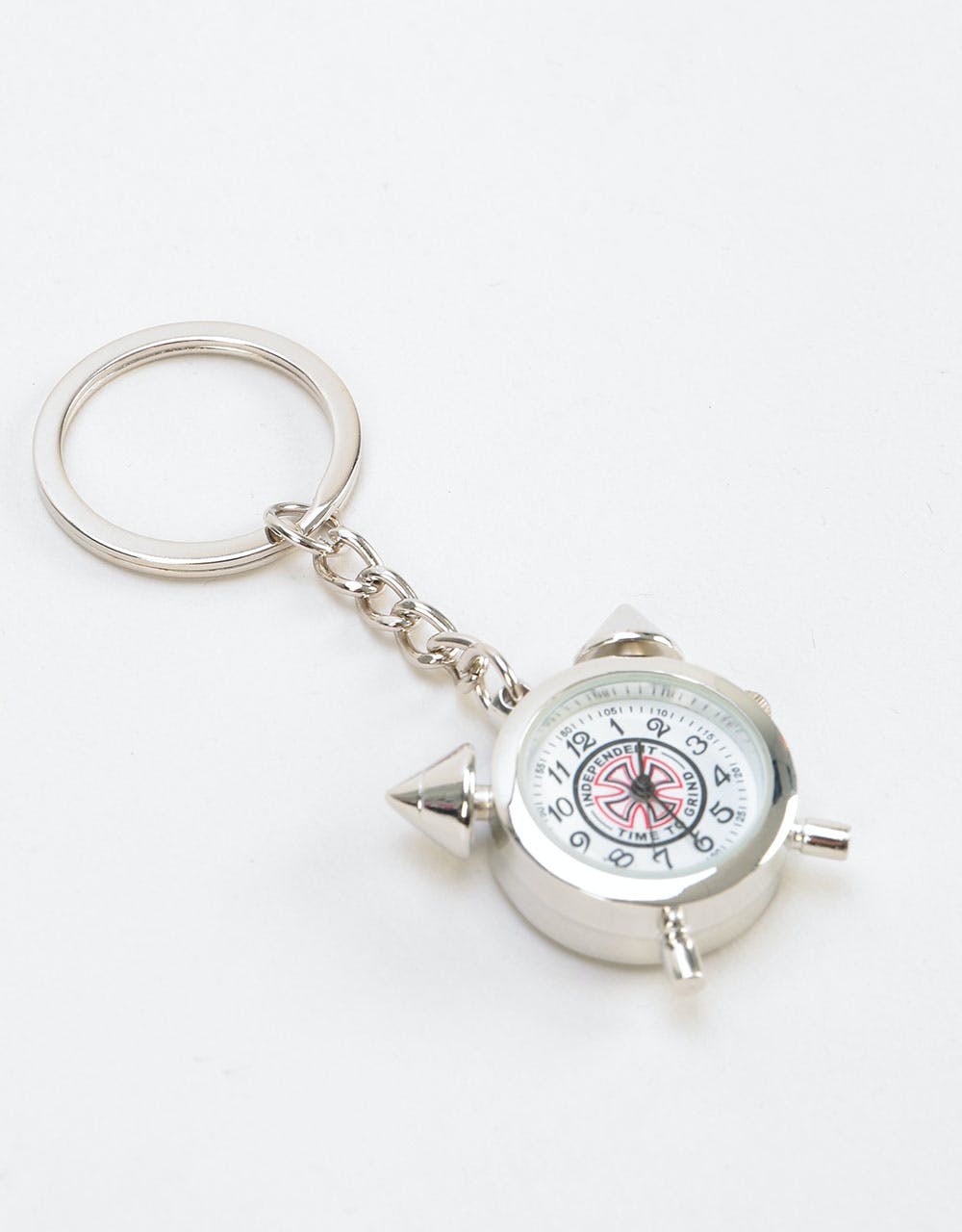 Independent Time to Grind Keychain Clock - Silver