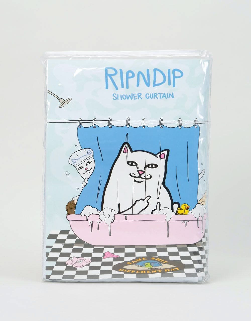 RIPNDIP Lord Nermal Shower Curtain Blue