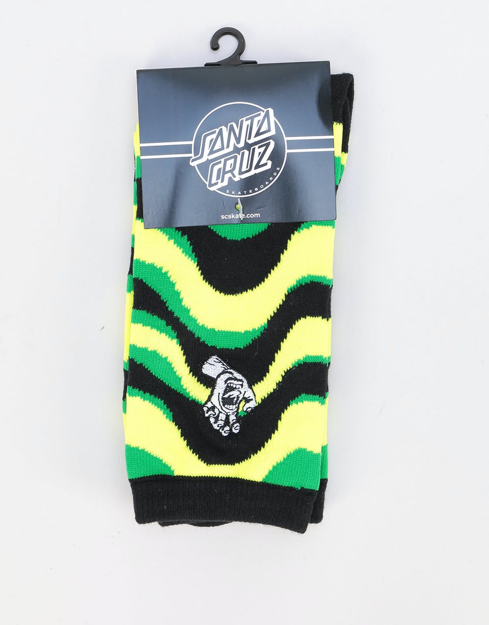Santa Cruz Kaleido Hand Socks - Lime/Black