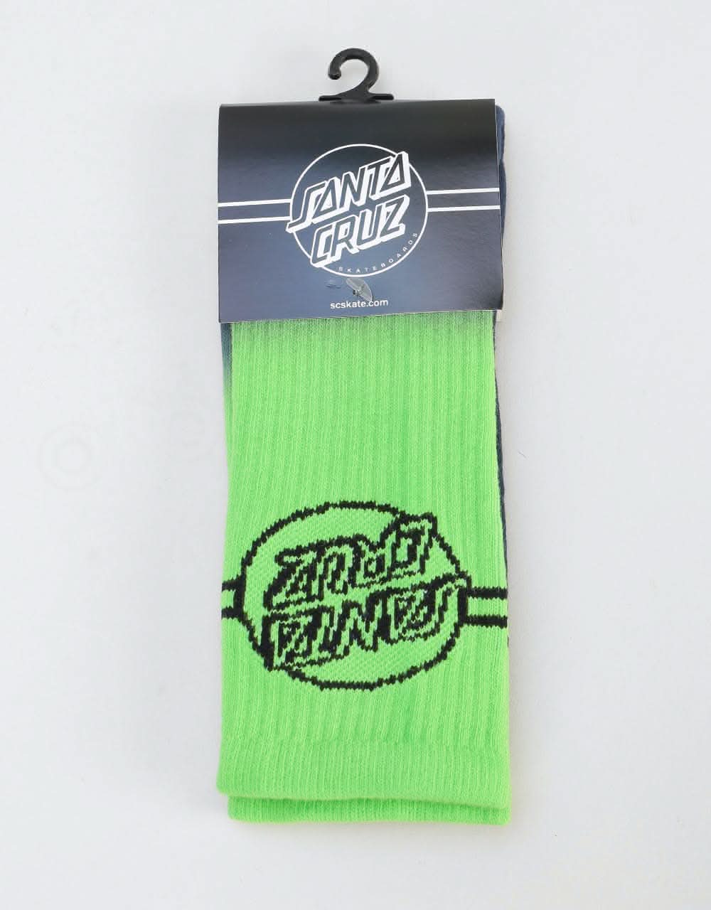 Santa Cruz Opus Stripe Fade Socks - Neon Green
