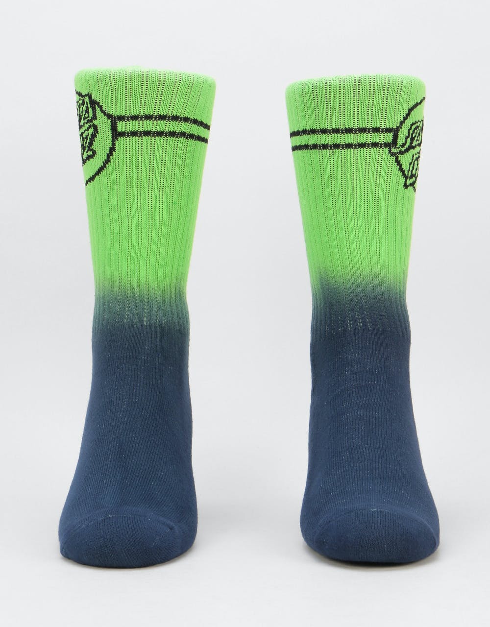 Santa Cruz Opus Stripe Fade Socks - Neon Green