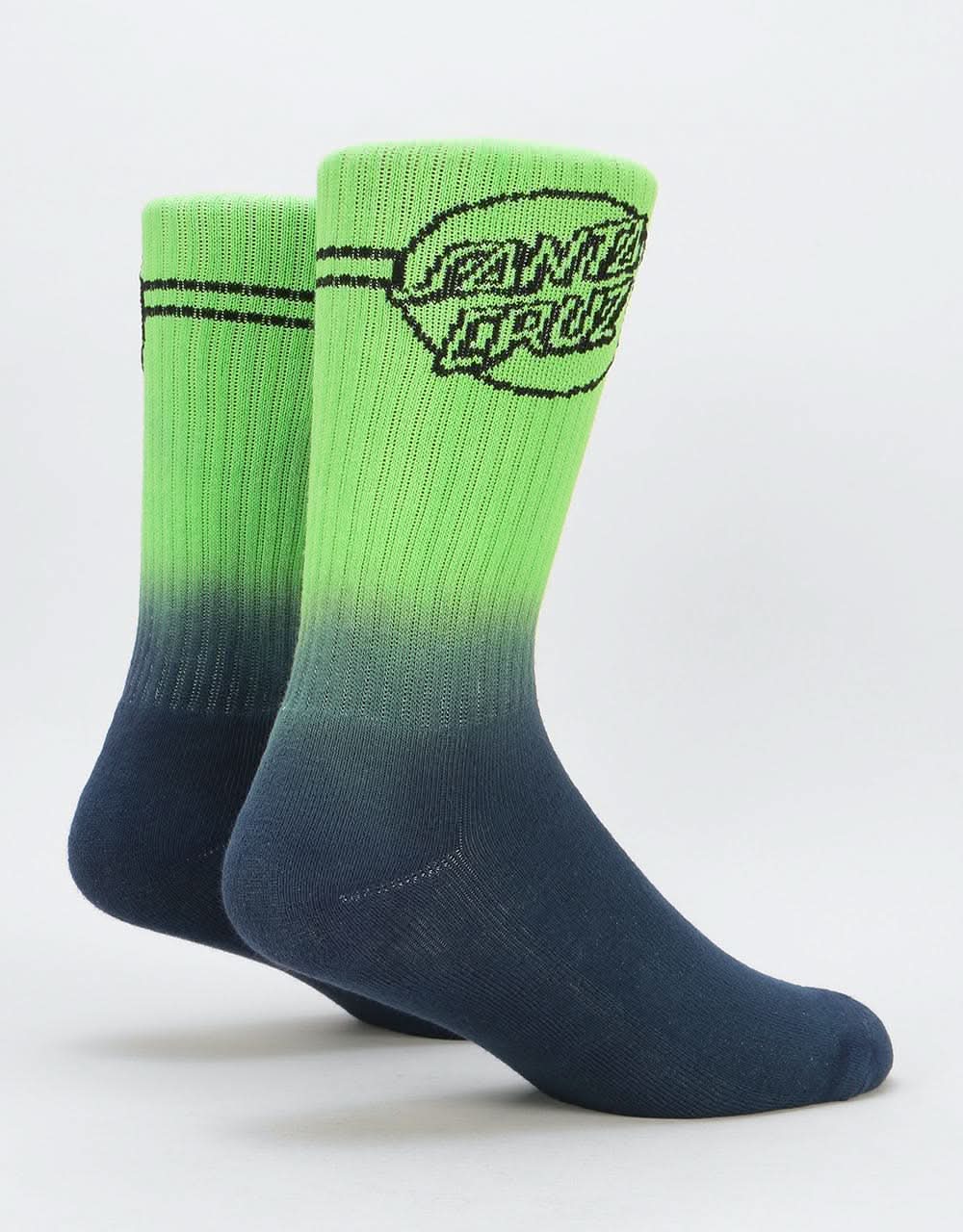 Santa Cruz Opus Stripe Fade Socks - Neon Green