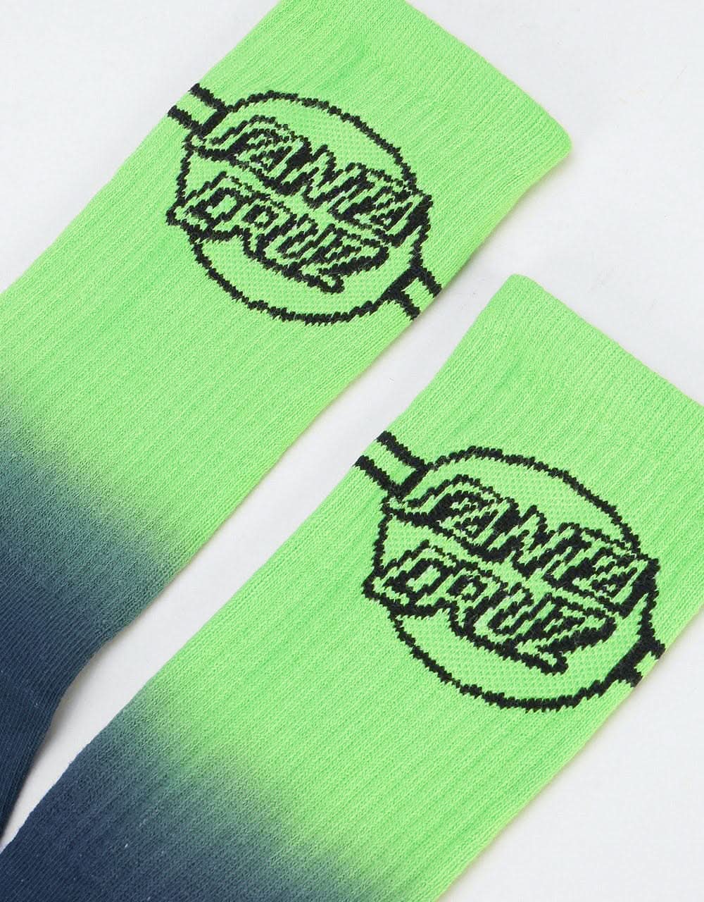 Santa Cruz Opus Stripe Fade Socks - Neon Green