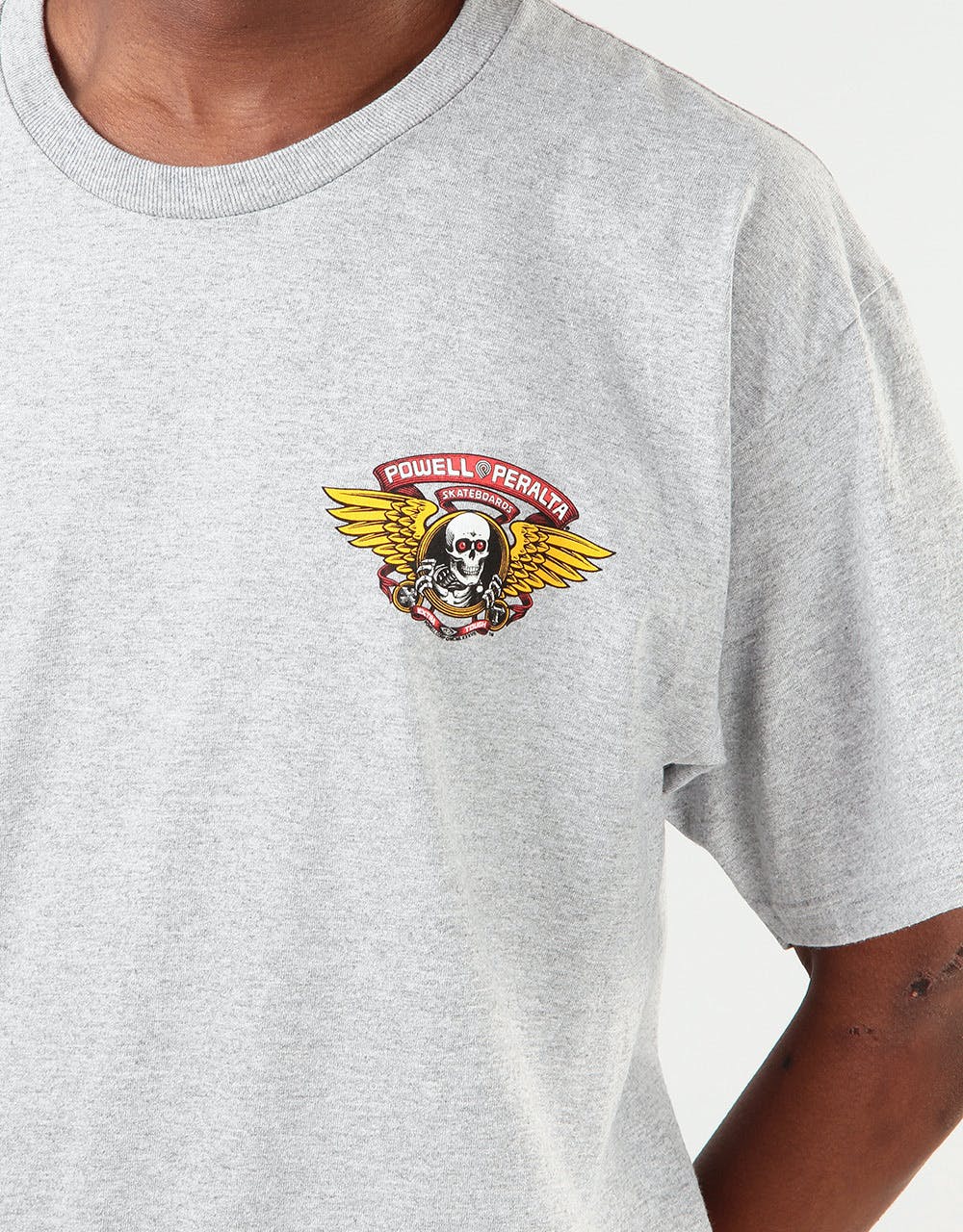 Powell Peralta Winged Ripper T-Shirt - Heather Grey