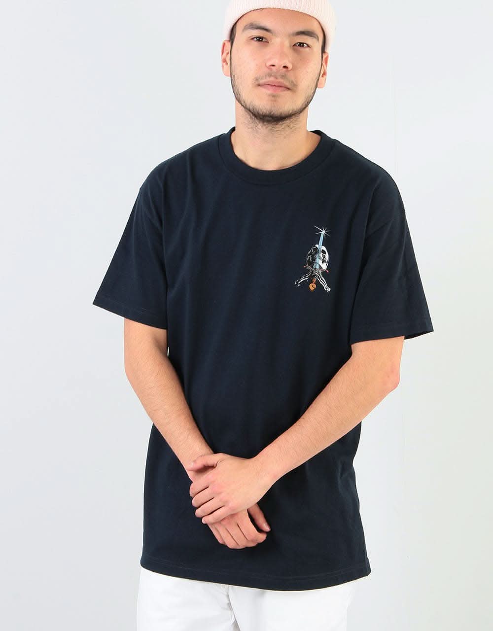 Powell Peralta Skull & Sword T-Shirt - Navy