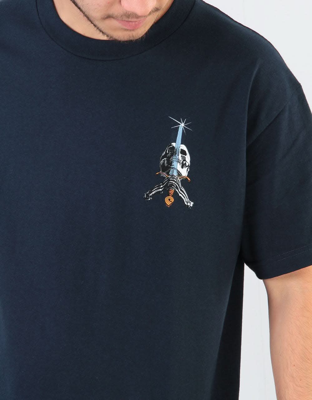 Powell Peralta Skull & Sword T-Shirt - Navy