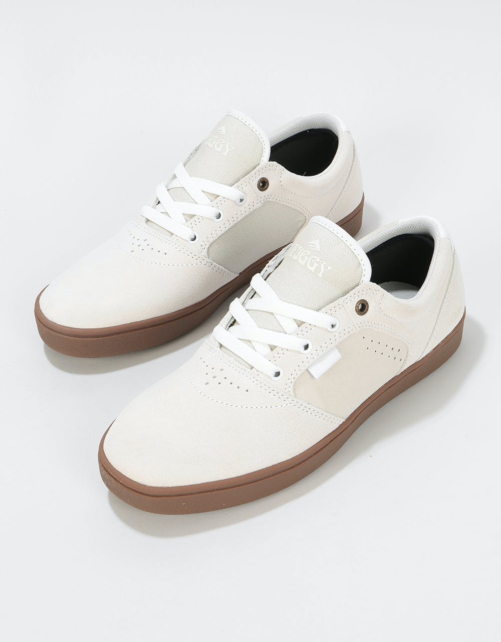 Emerica Figgy Dose Skate Shoes - White/Gum