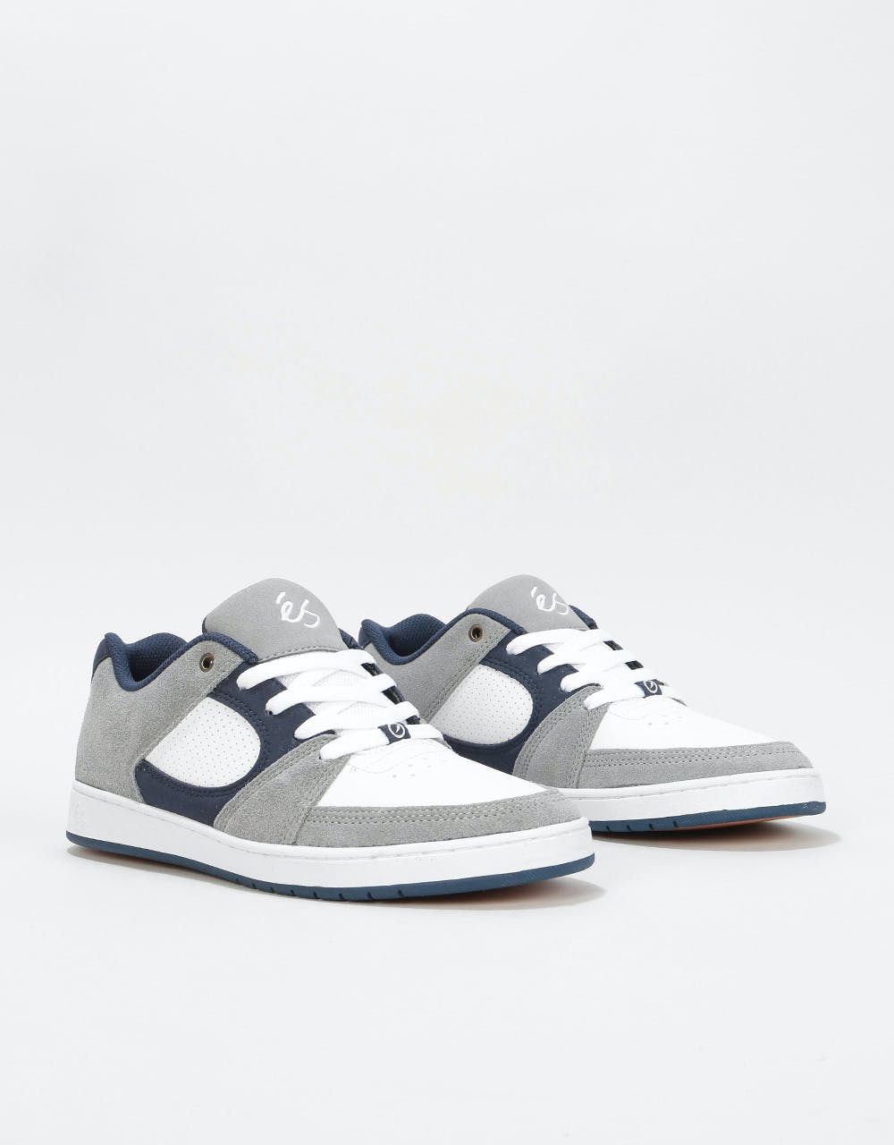 éS Accel Slim Skate Shoes - Grey/White/Navy