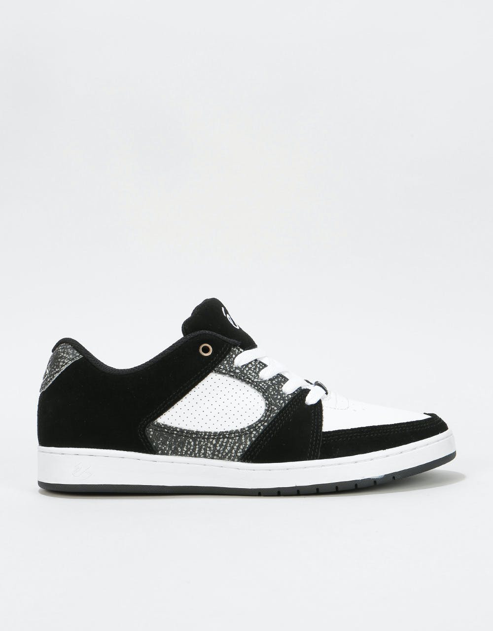 éS Accel Slim Skate Shoes - Black/Grey/White