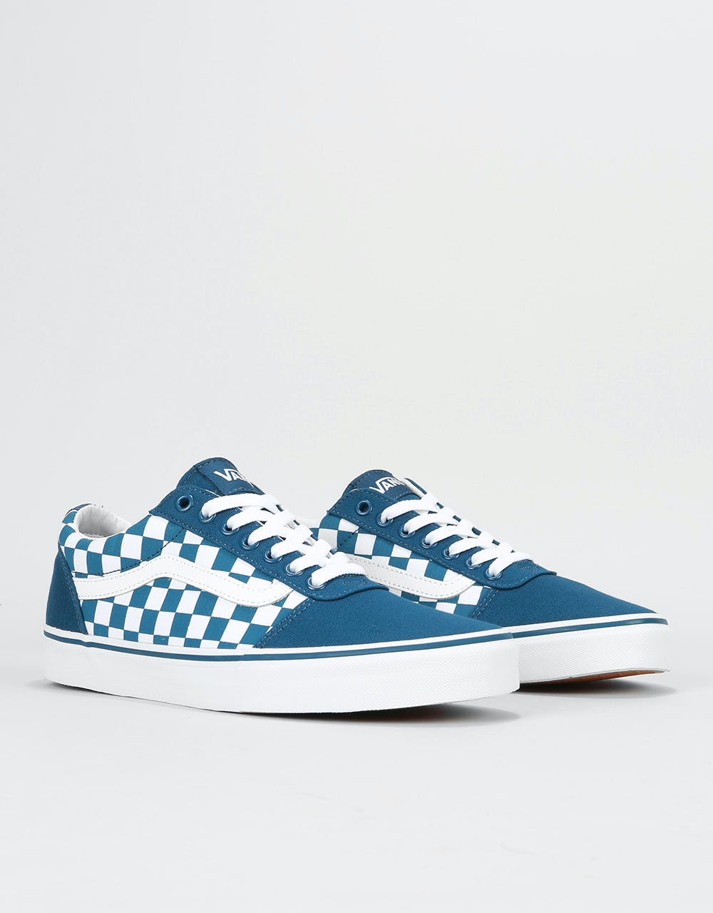 Vans Ward Skate Shoes - (Checkerboard) Sailor Blue/True White