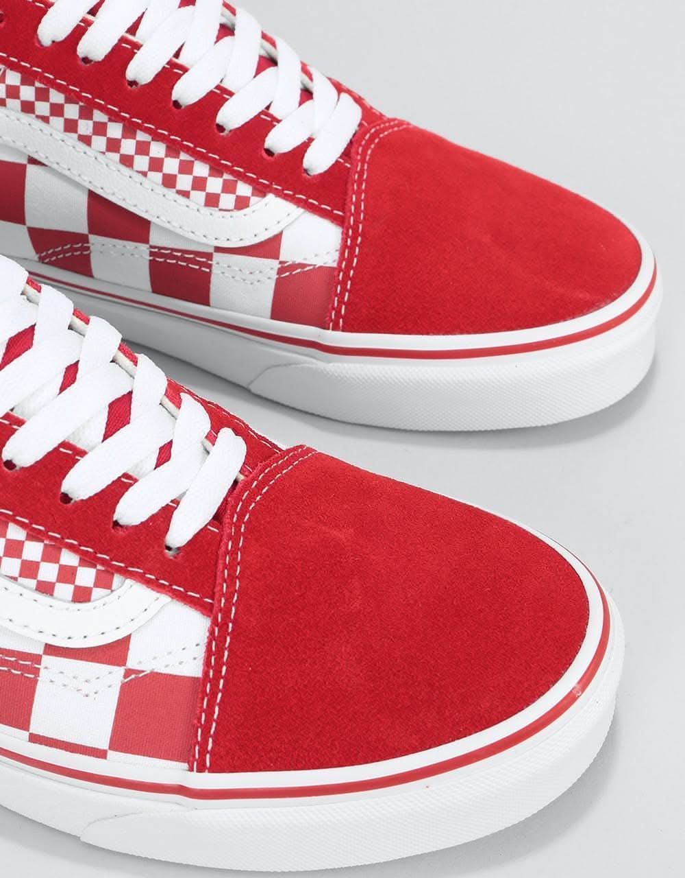 Vans Old Skool Skate Shoes - (Mix Checker) Chili Pepper/True White