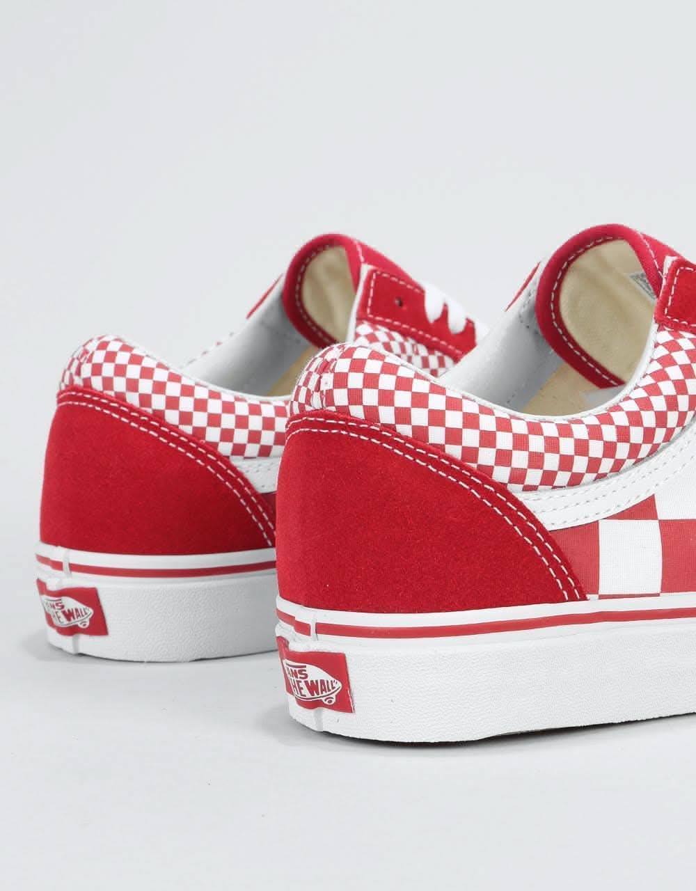 Vans Old Skool Skate Shoes - (Mix Checker) Chili Pepper/True White