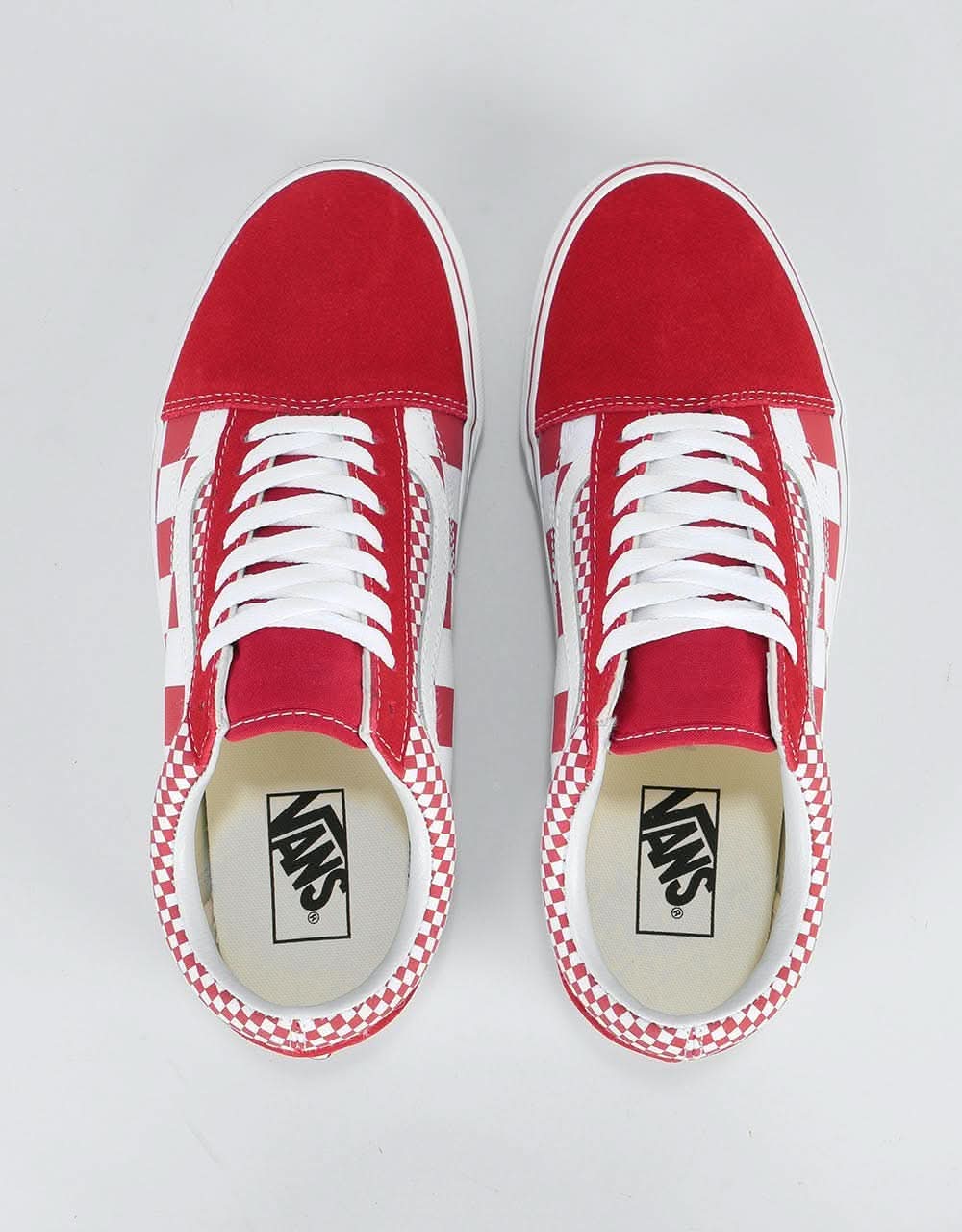 Vans Old Skool Skate Shoes - (Mix Checker) Chili Pepper/True White