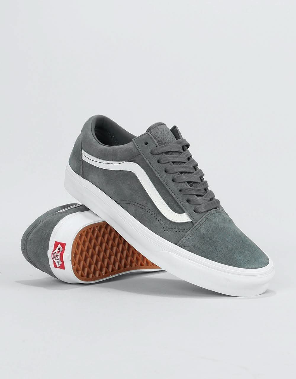 Vans Old Skool Skate Shoes - (Soft Suede) Ebony/True White