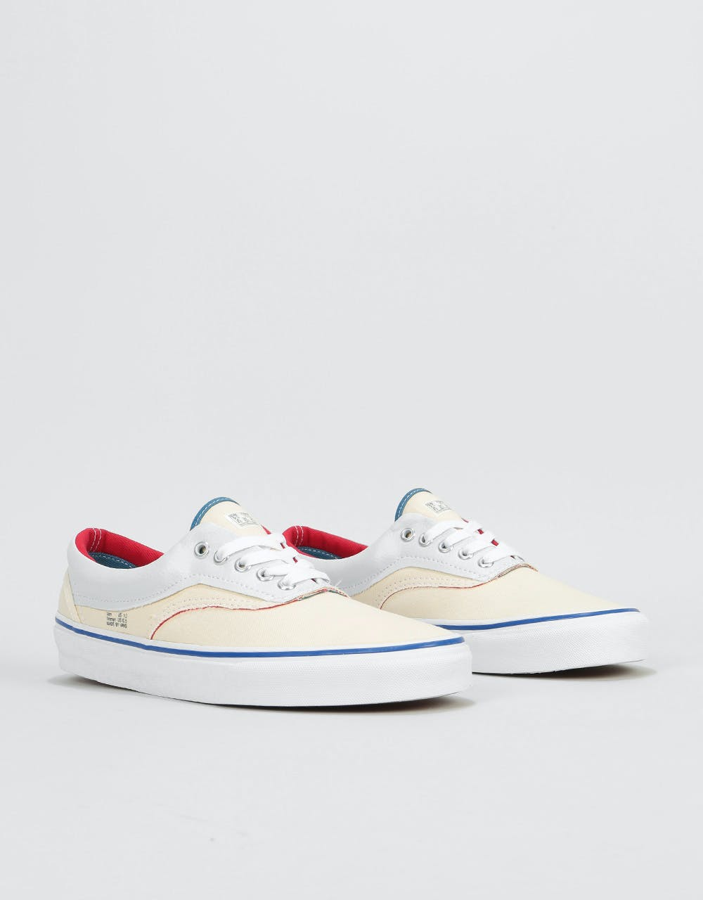 Vans Era Skate Shoes - (Outside In) Natural/Stv Navy/Red