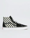 Vans Sk8-Hi Skate Shoes - (Blur Check) Black/Classic White