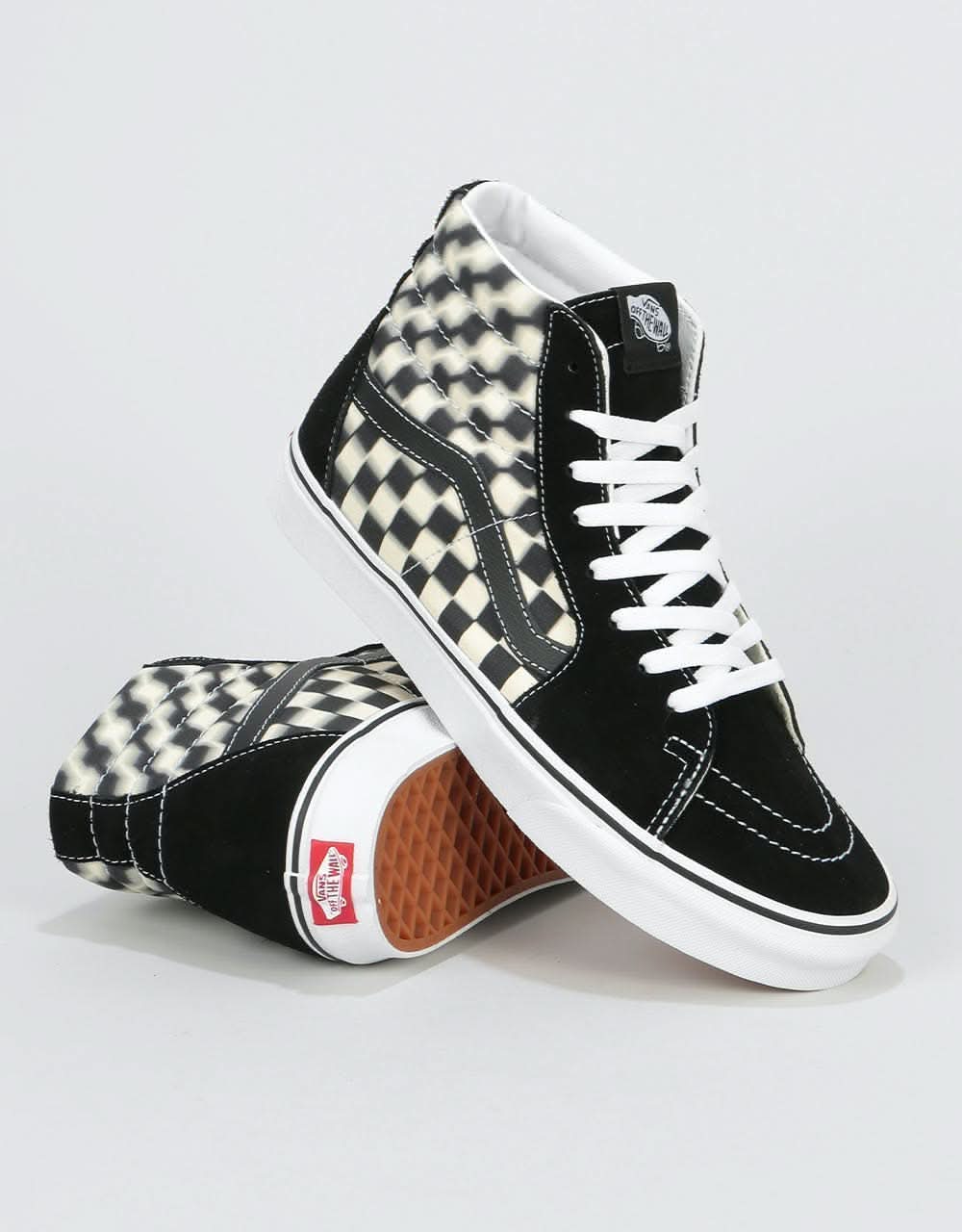 vans sk8 hi blur check