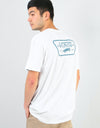 Vans Full Patch Back T-Shirt - White/Aegean Blue