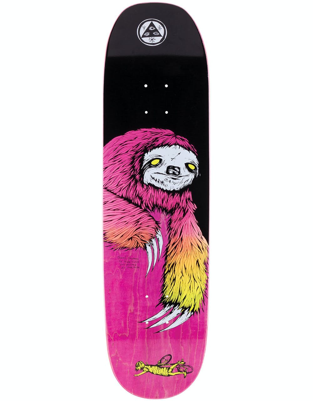 Welcome Sloth on Moontrimmer Skateboard Deck - 8.5"