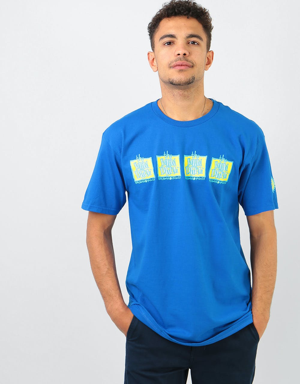 The New Deal Original Napkin 4 Bar T-Shirt  - Royal Blue