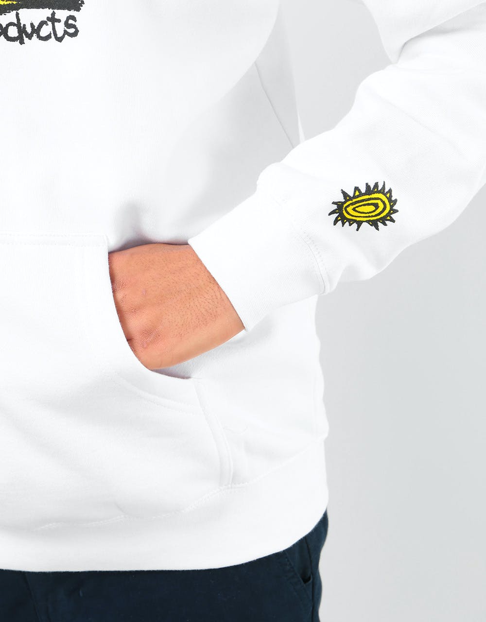 The New Deal Original Napkin Logo Pullover Hoodie - White