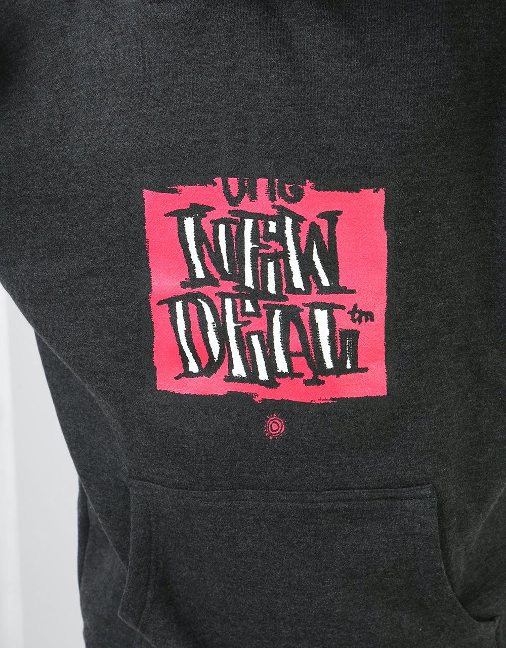 The New Deal Original Napkin Logo Pullover Hoodie - Charcoal Heather