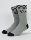 Vans Checker Vans Crew Socks - Heather Grey