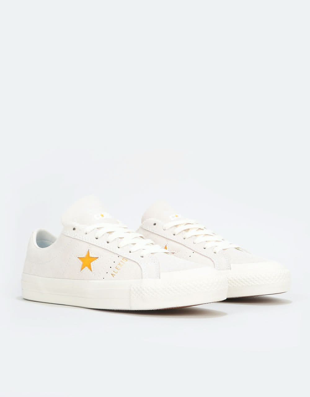 Converse One Star Pro Ox Alexis Sablone Skate Shoes - White/Coast/University Gold