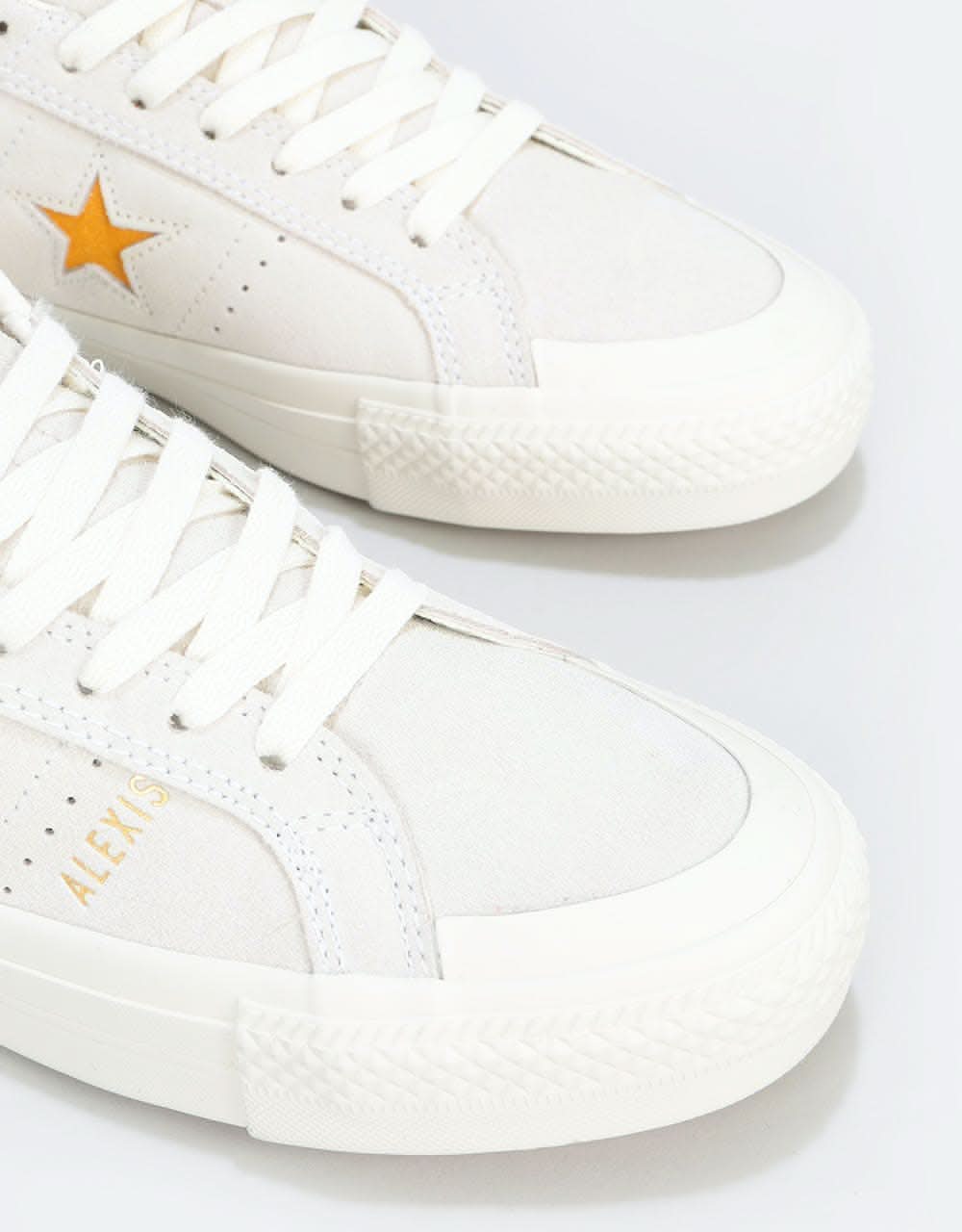 Converse One Star Pro Ox Alexis Sablone Skate Shoes - White/Coast/University Gold
