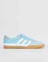 adidas Lucas Premiere Skate Shoes - Clear Blue/White/Solid Grey