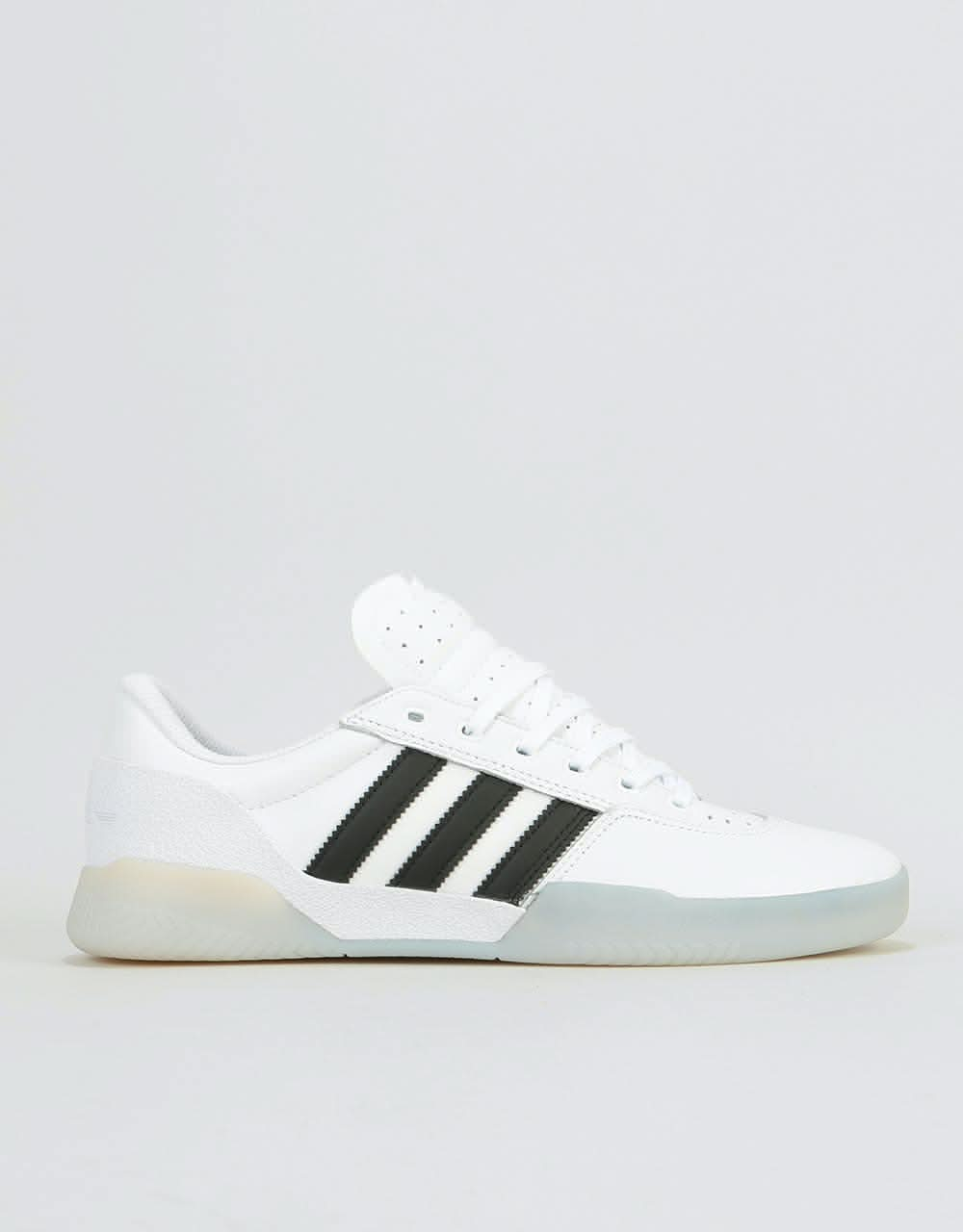 Adidas City Cup Skate Shoes - White/Core Black/Solid Grey