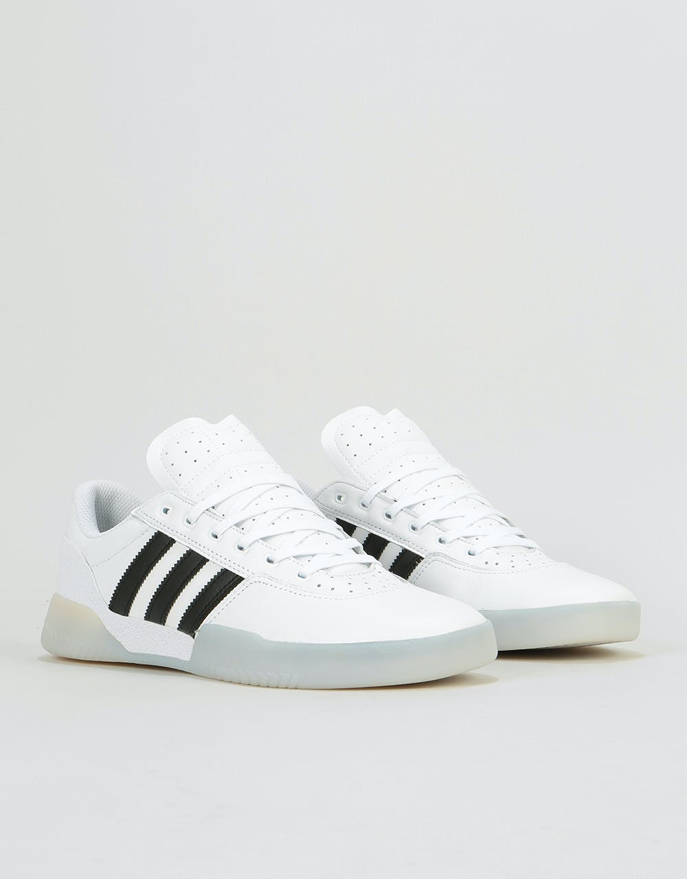Adidas City Cup Skate Shoes - White/Core Black/Solid Grey