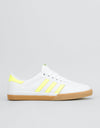 adidas Lucas Premiere Skate Shoes - White/Hi-Res Yellow/Gum