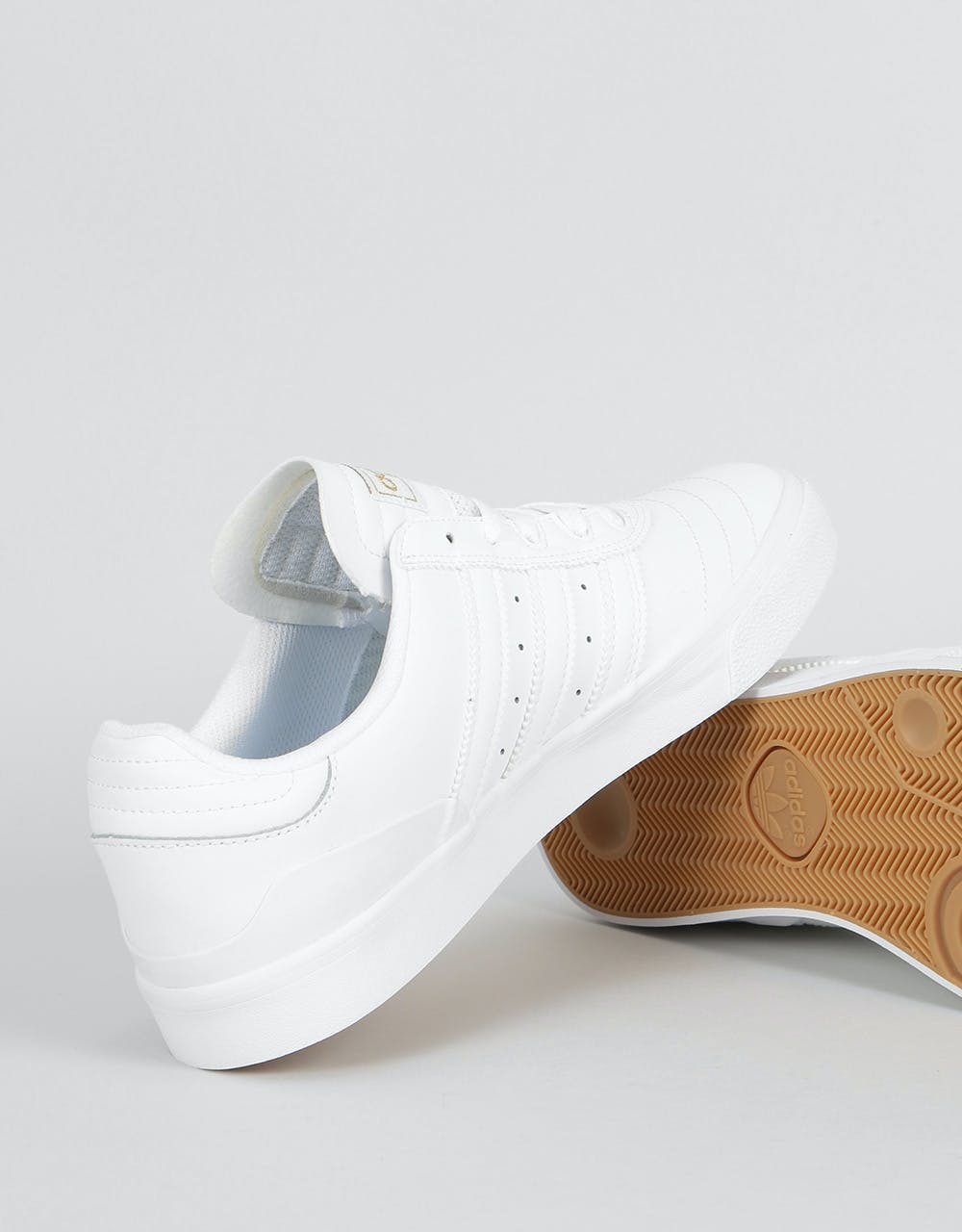 Adidas Busenitz Vulc RX Skate Shoes - White/White/Gold Metallic