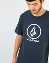 Volcom Crisp Stone Basic T-Shirt - Navy