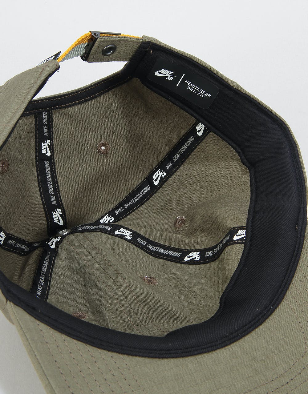 Nike SB H86 Flatbill Strapback Cap - Medium Olive/Dark Sulfur