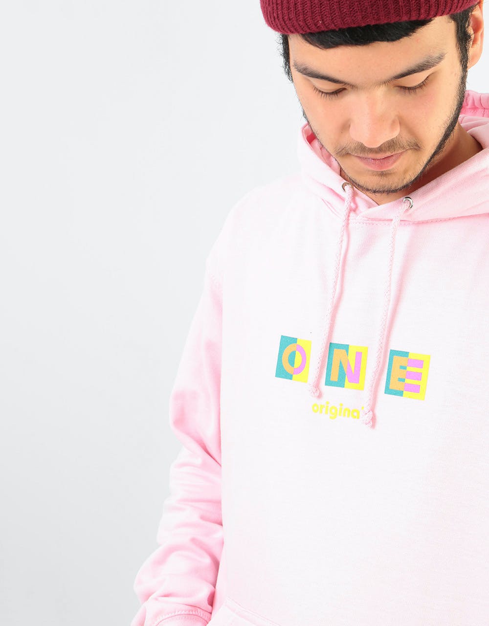 Route One Bauhaus Pullover Hoodie - Baby Pink