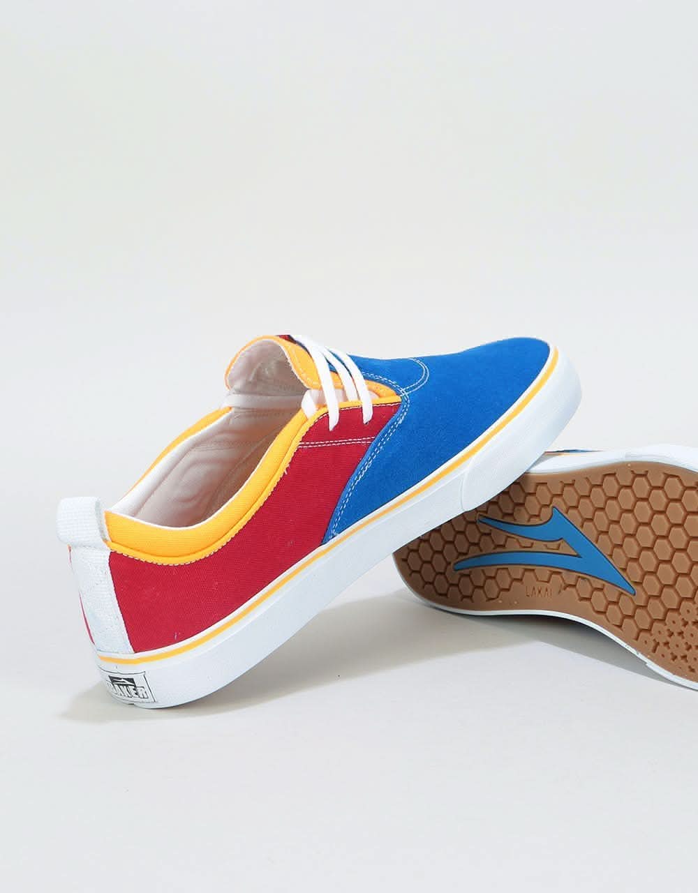 Lakai x Baker Riley Hawk II Skate Shoes - Blue/Red/Yellow