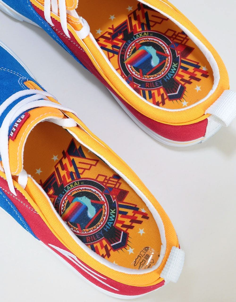 Lakai x Baker Riley Hawk II Skate Shoes - Blue/Red/Yellow