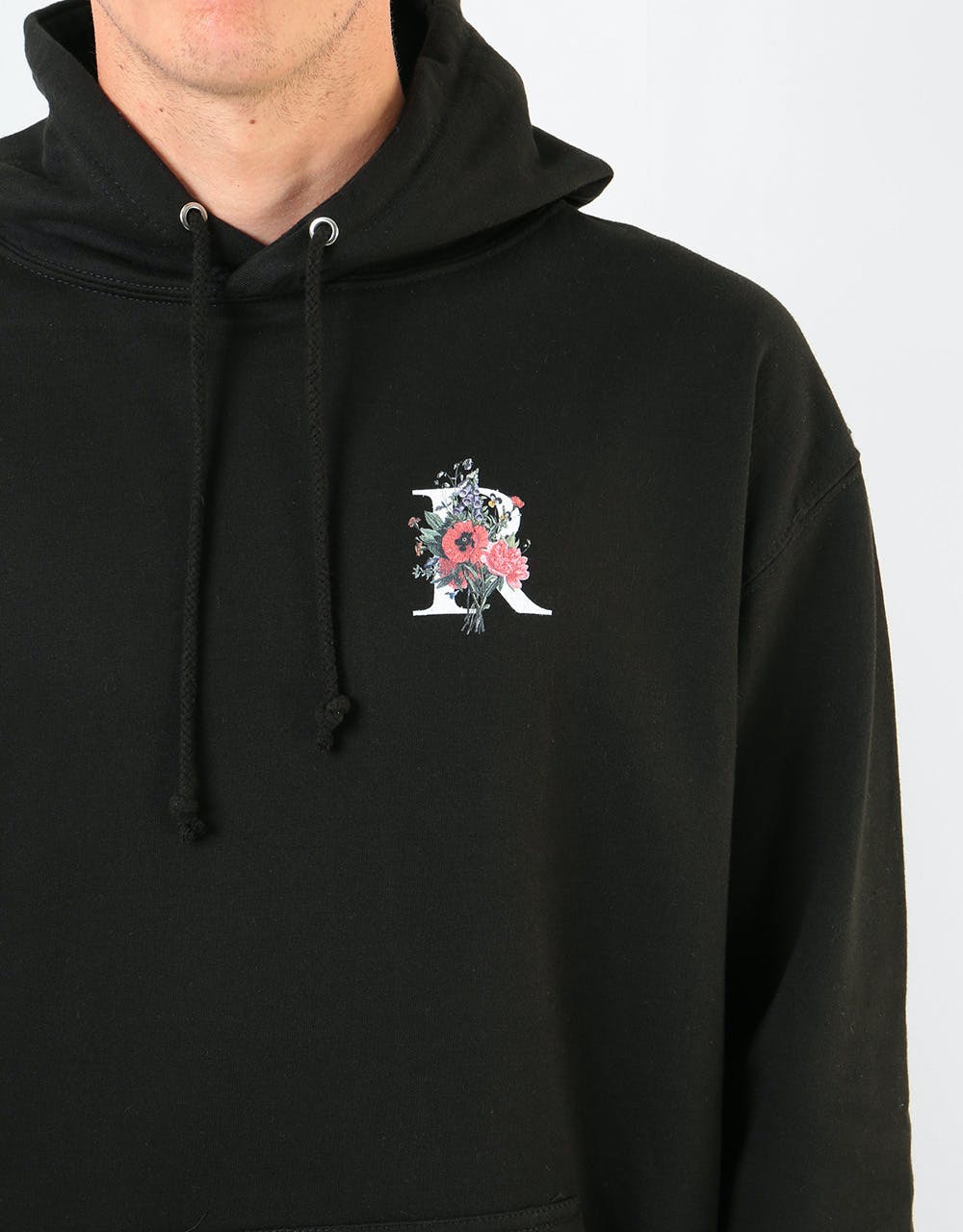 Route One Bouquet Pullover Hoodie - Black