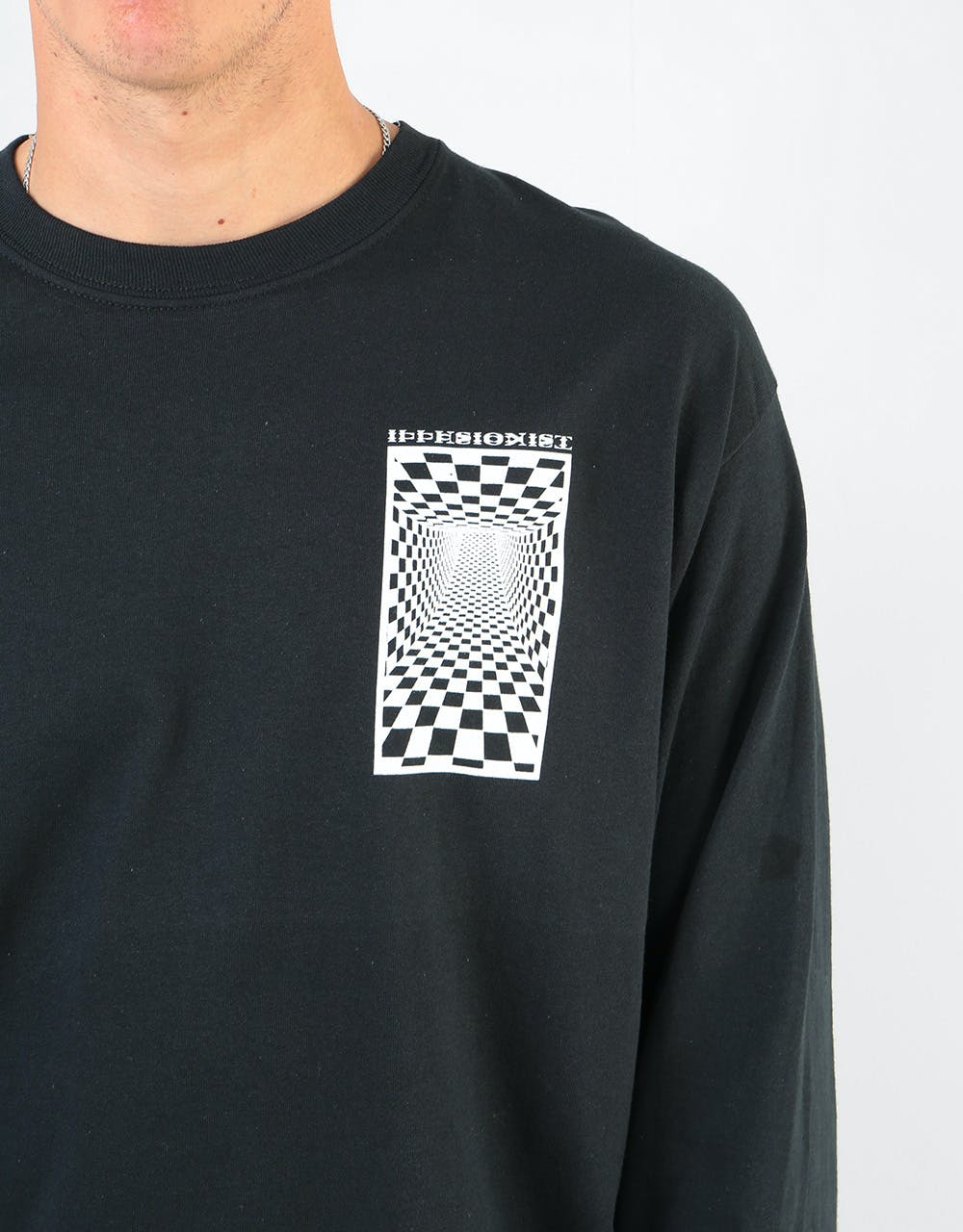 Route One Illusions Long Sleeve T-Shirt - Black